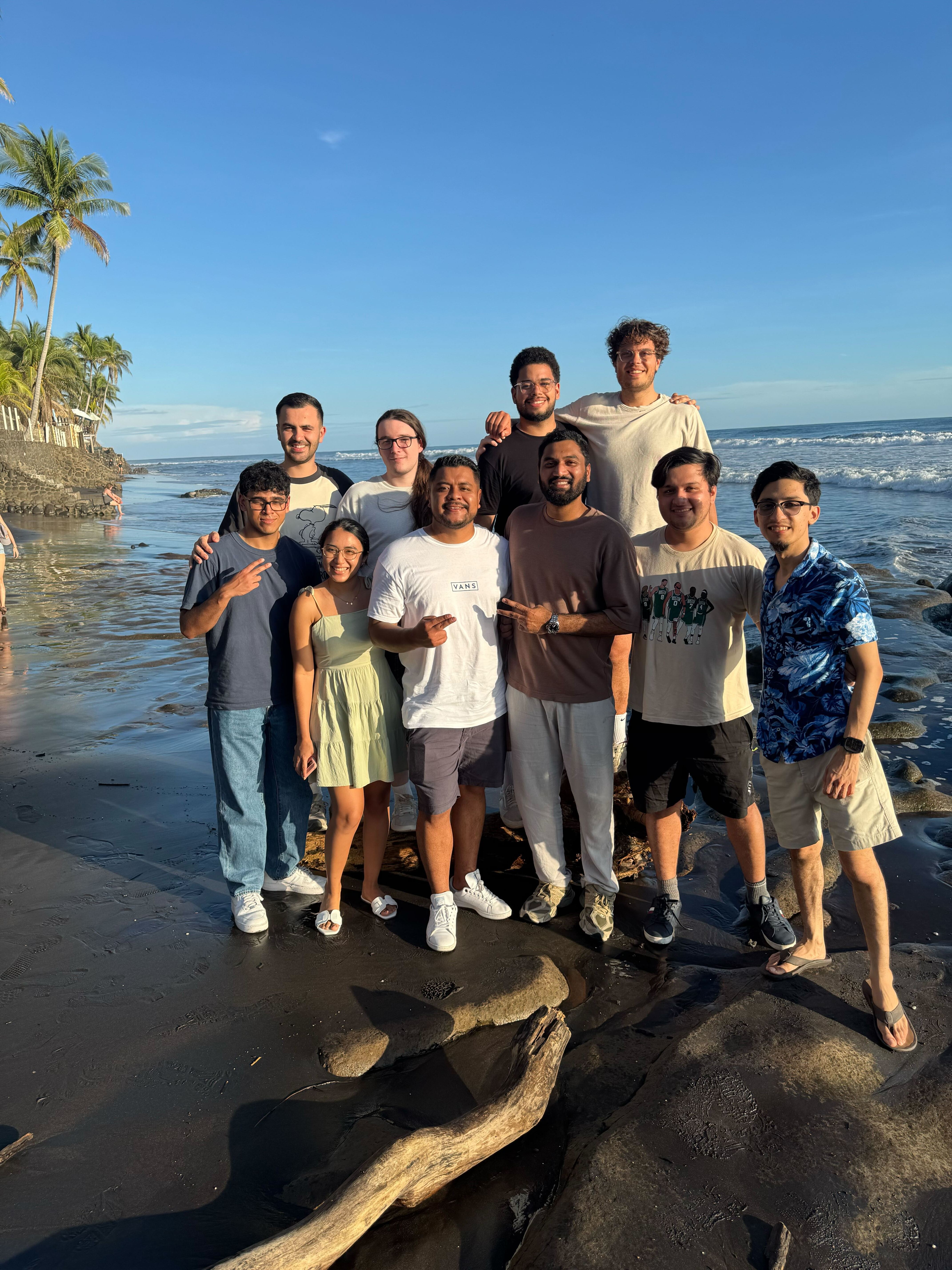 Knot team at beach outing